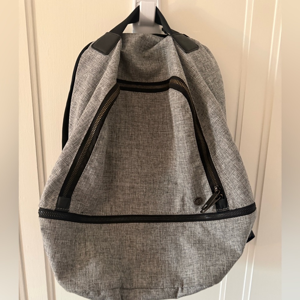 lululemon athletica Gray Heather Everyday Backpack with Black Accents